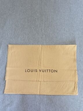 Louis Vuitton Tan Dust Bag with Dark Brown Logo